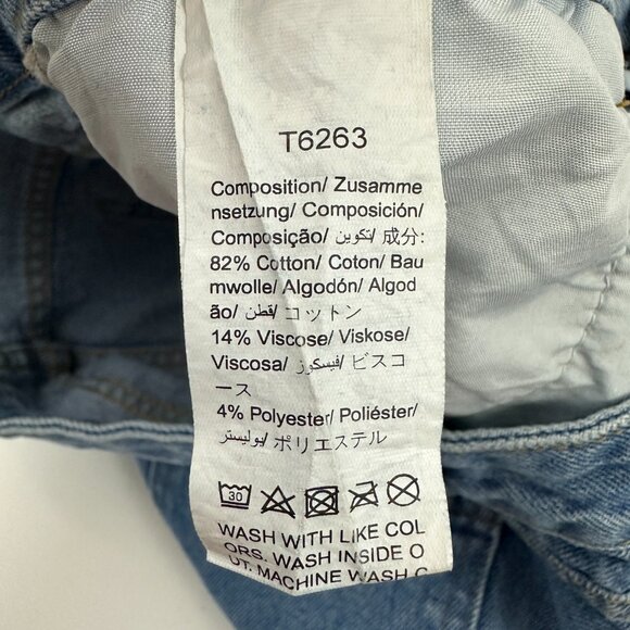 Shein Baggy Wide Leg Women's size 12 Medium Wash Blue Denim Jeans - Picture 4 of 5